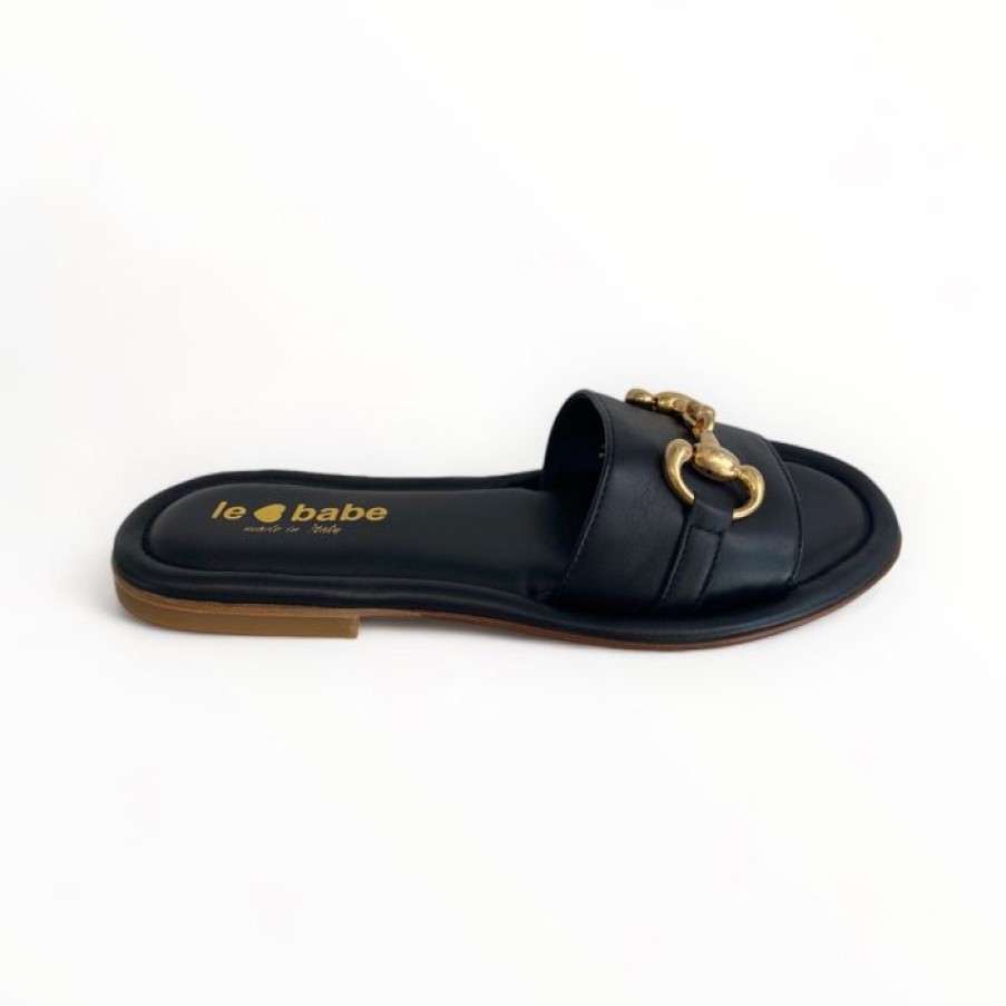 Le Babe Le Babe Black Slider | Sandals