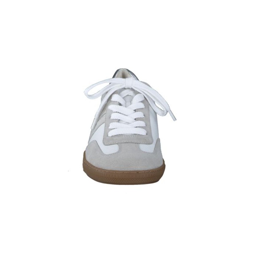 Paul Green Paul Green Pearl White & Grey Retro Trainer | Trainers