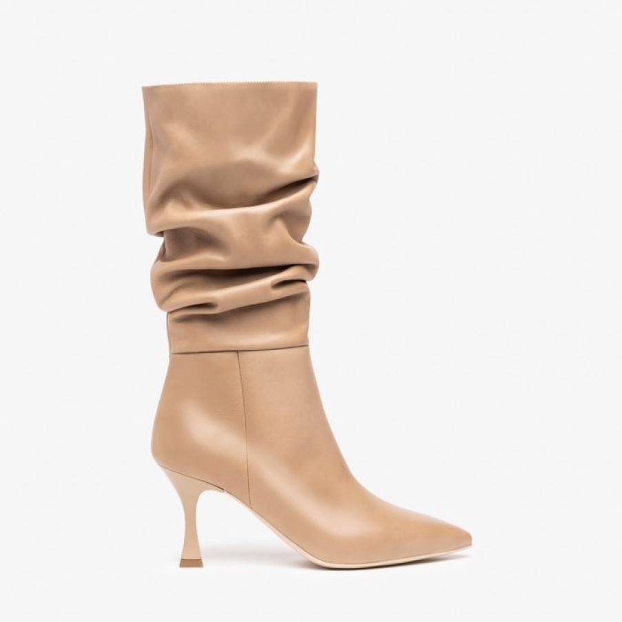 NeroGiardini Nerogiardini Taupe Slouch Boot | Knee High Boots