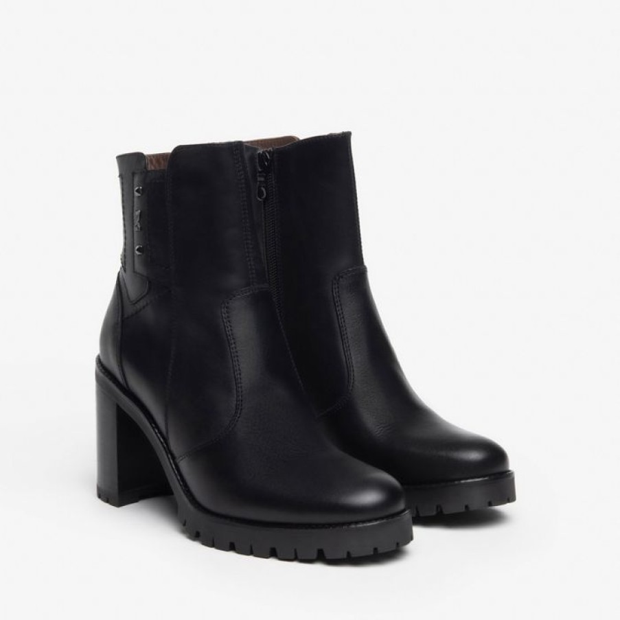 NeroGiardini Nerogiardini Black Leather Ankle Boot | Ankle Boots