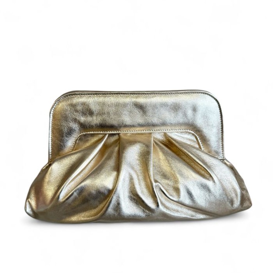 Marian Marian Champagne Gold Clutch Bag | Handbags