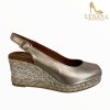 VIGUERA Viguera Gold Peep Toe Espadrille | Wedges