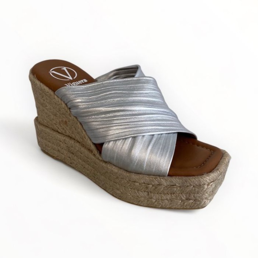 VIGUERA Viguera Silver Espadrille | Sandals