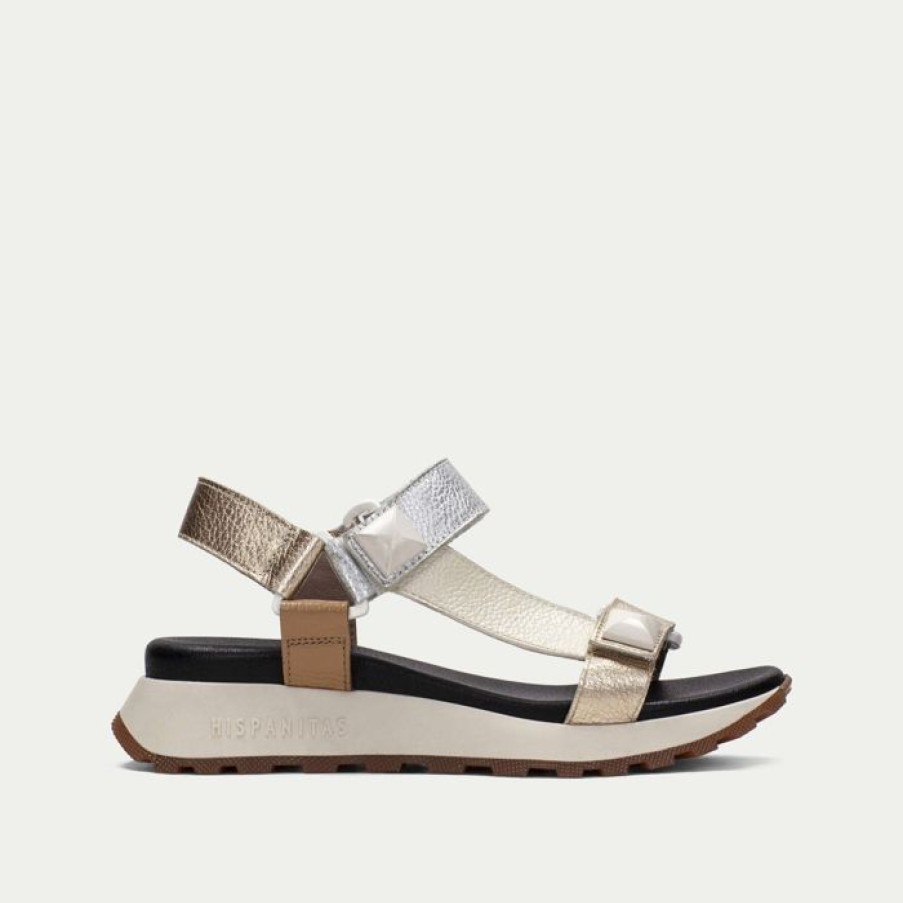 Hispanitas Hispanitas Maui Gold & Silver Sandals | Sandals