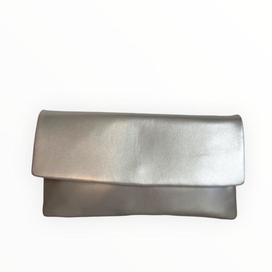 Le Babe Le Babe Grigia Leather Clutch Bag | Handbags