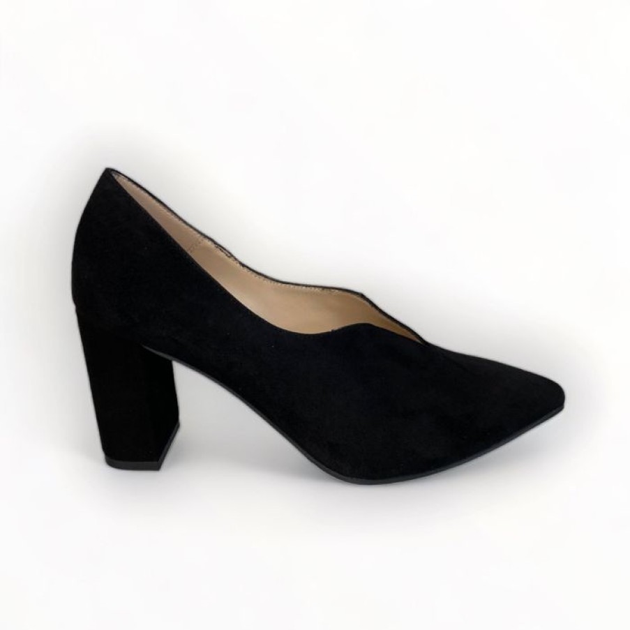 Marian Marian Black Suede Shoe | High Heels