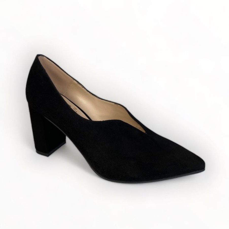 Marian Marian Black Suede Shoe | High Heels