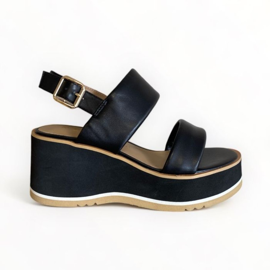 REPO Repo Black Wedge Platform Sandal | Wedges