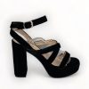 Marian Marian Black Velvet Sandal | High Heels