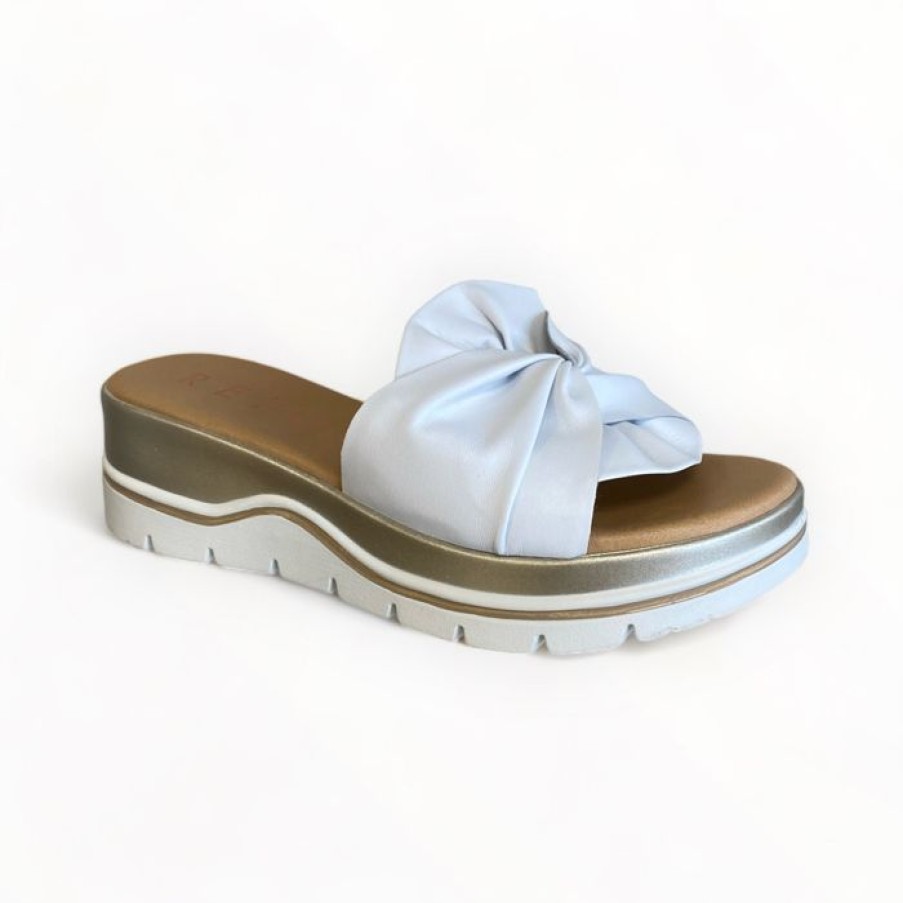 REPO Repo White Leather Slider | Sandals