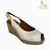 VIGUERA Viguera White Peep Toe Espadrille | Wedges