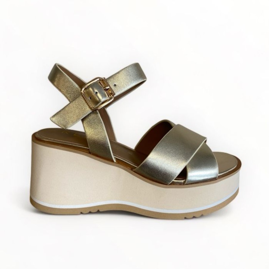 REPO Repo Gold Wedge Platform Sandal | Sandals