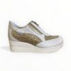 Marco Moreo Marco Moreo Lola White & Gold Mover | Wedges