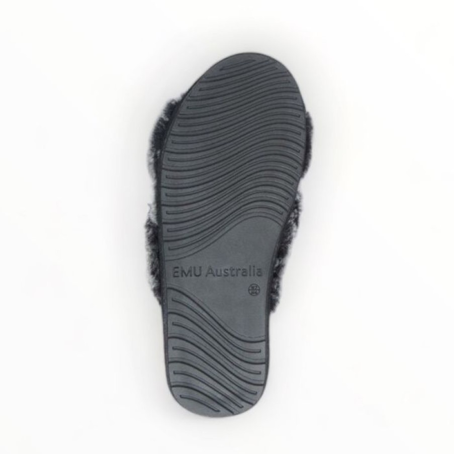 EMU Emu Mayberry Frost Black | Slippers ⋆ Featuretrshoes