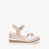 NeroGiardini Nerogiardini White & Nude Wedge Sandal | Sandals