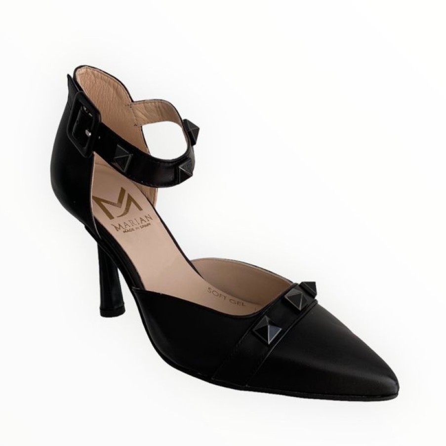 Marian Marian Black Leather Shoe | High Heels