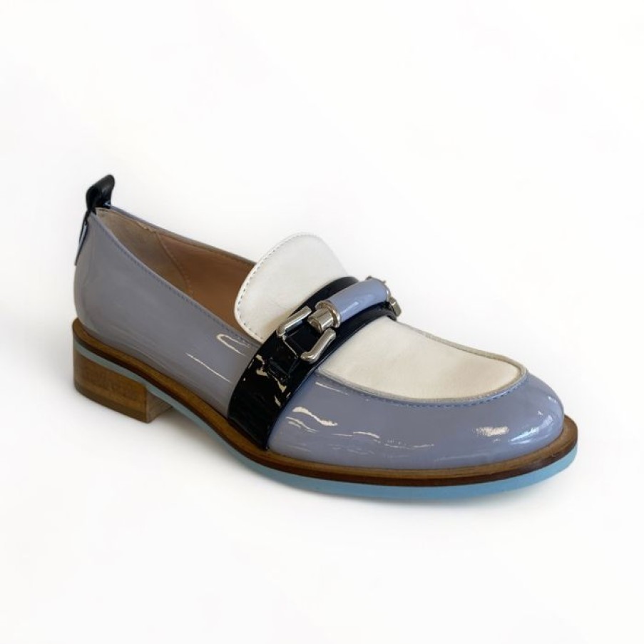 Marco Moreo Marco Moreo Blue, White & Navy Loafer | Flats