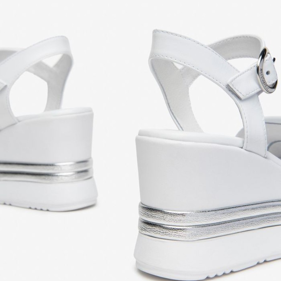 NeroGiardini Nerogiardini White Wedge Sandal | Wedges