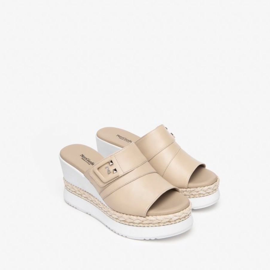 NeroGiardini Nerogiardini Beige Wedge Sandal | Wedges