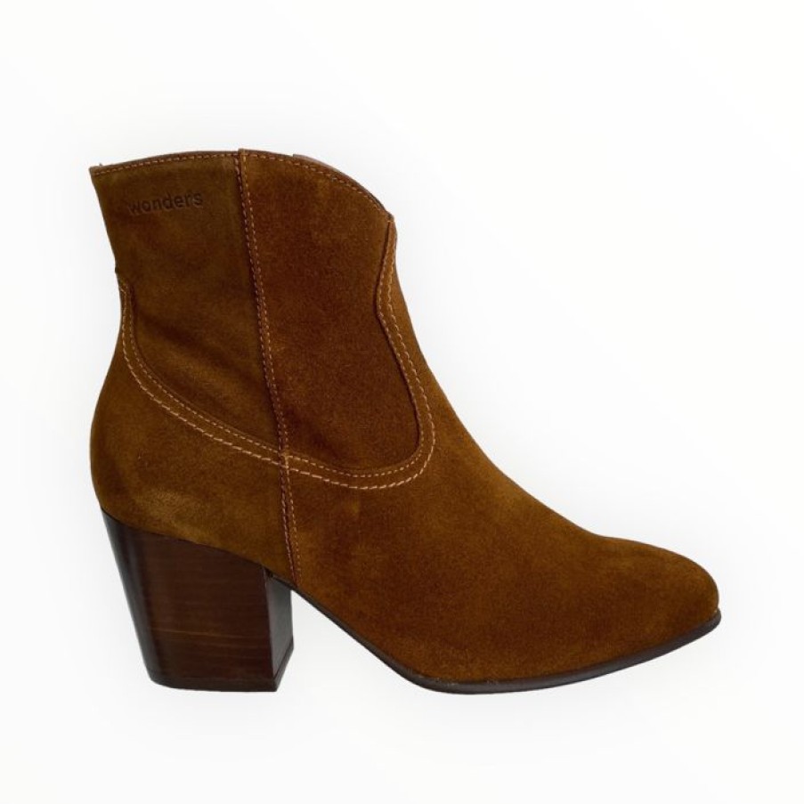 Wonders Wonders Cane Brown Suede Boot | Ankle Boots