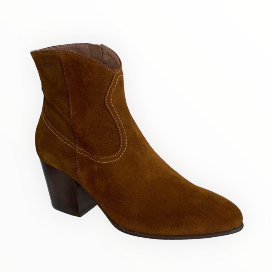 Wonders Wonders Cane Brown Suede Boot | Ankle Boots