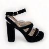 Marian Marian Black Velvet Sandal | Sandals