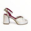 Marco Moreo Marco Moreo White Block Heel Sandal | Sandals