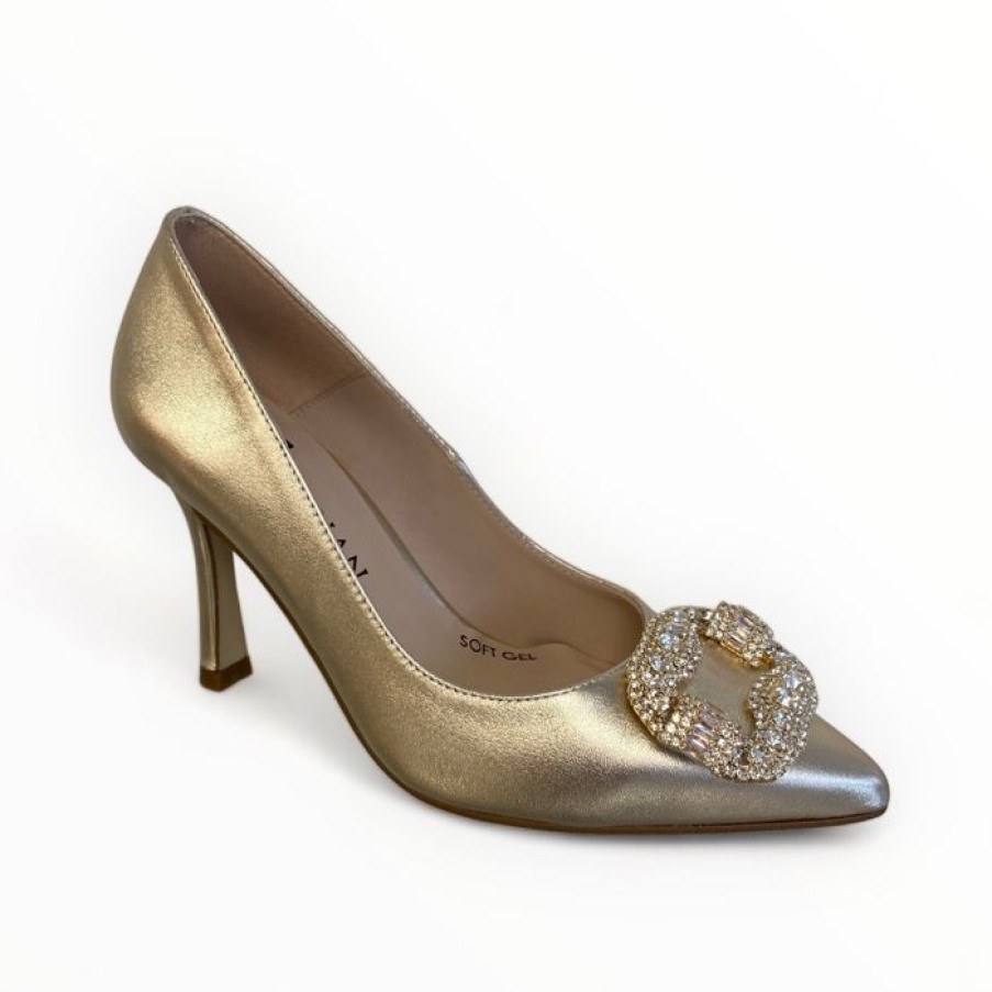 Marian Marian Champagne Leather Shoe | High Heels