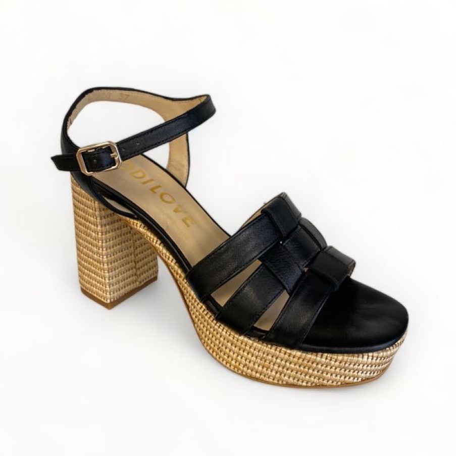 LODI Lodi Black Platform Sandal | High Heels