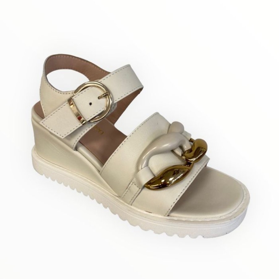 Marco Moreo Marco Moreo Cream Wedge Sandal | Wedges