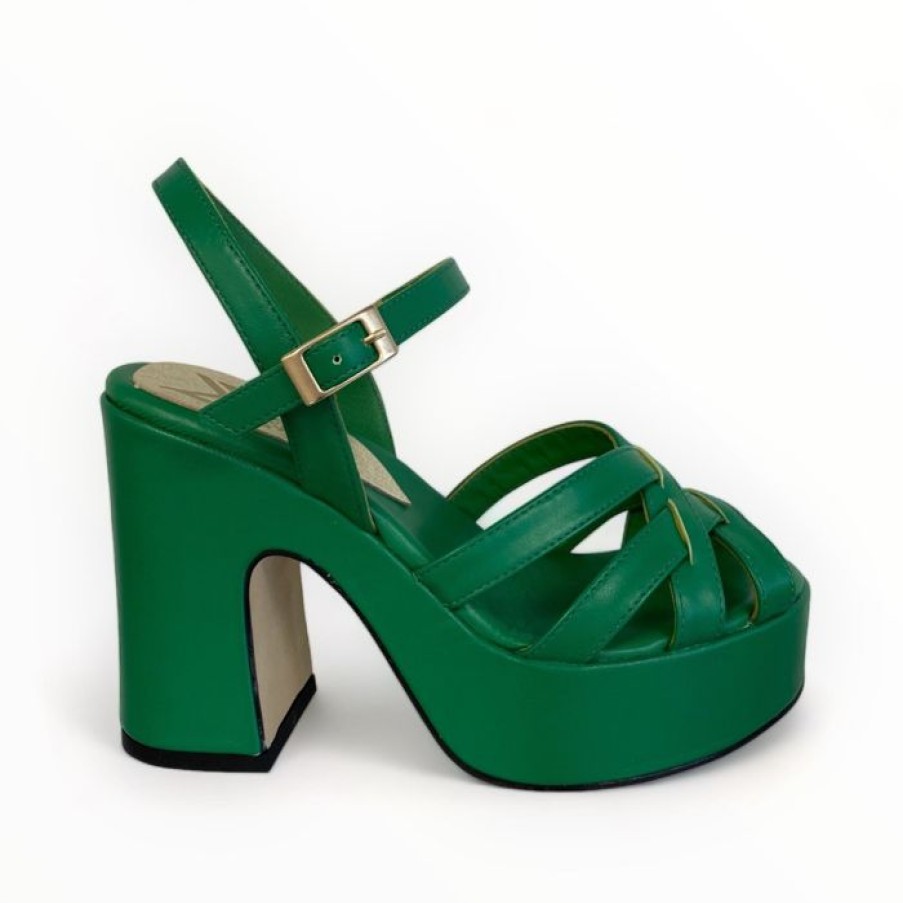 Marian Marian Green Platform Sandal | High Heels