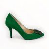 Marian Marian Green Suede Shoe | High Heels