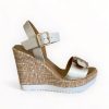 REPO Repo Gold & Cream Wedge Sandal | Wedges