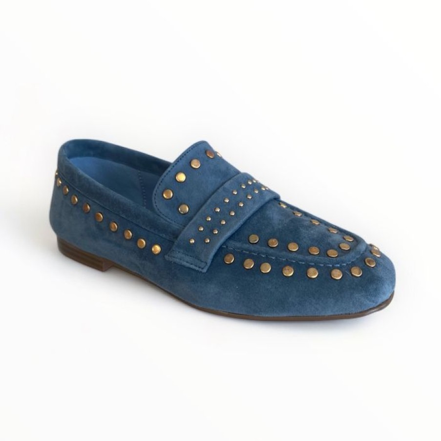 LODI Lodi Blue Suede Loafer | Flats