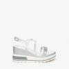 NeroGiardini Nerogiardini White And Silver Platform Sandal | Wedges