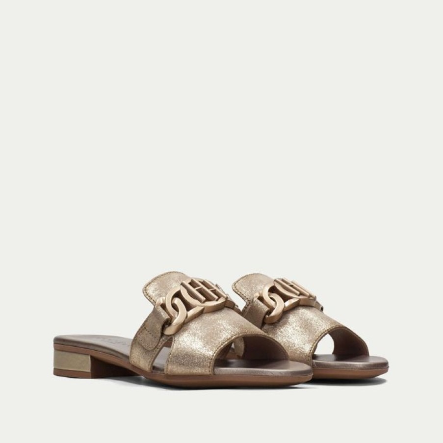 Hispanitas Hispanitas Lena Moonlight Platino Slider | Sandals