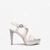 NeroGiardini Nerogiardini Silver Platform Sandal | High Heels