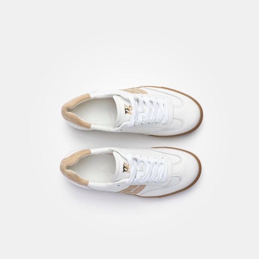 Paul Green Paul Green White & Nude Retro Trainer | Trainers