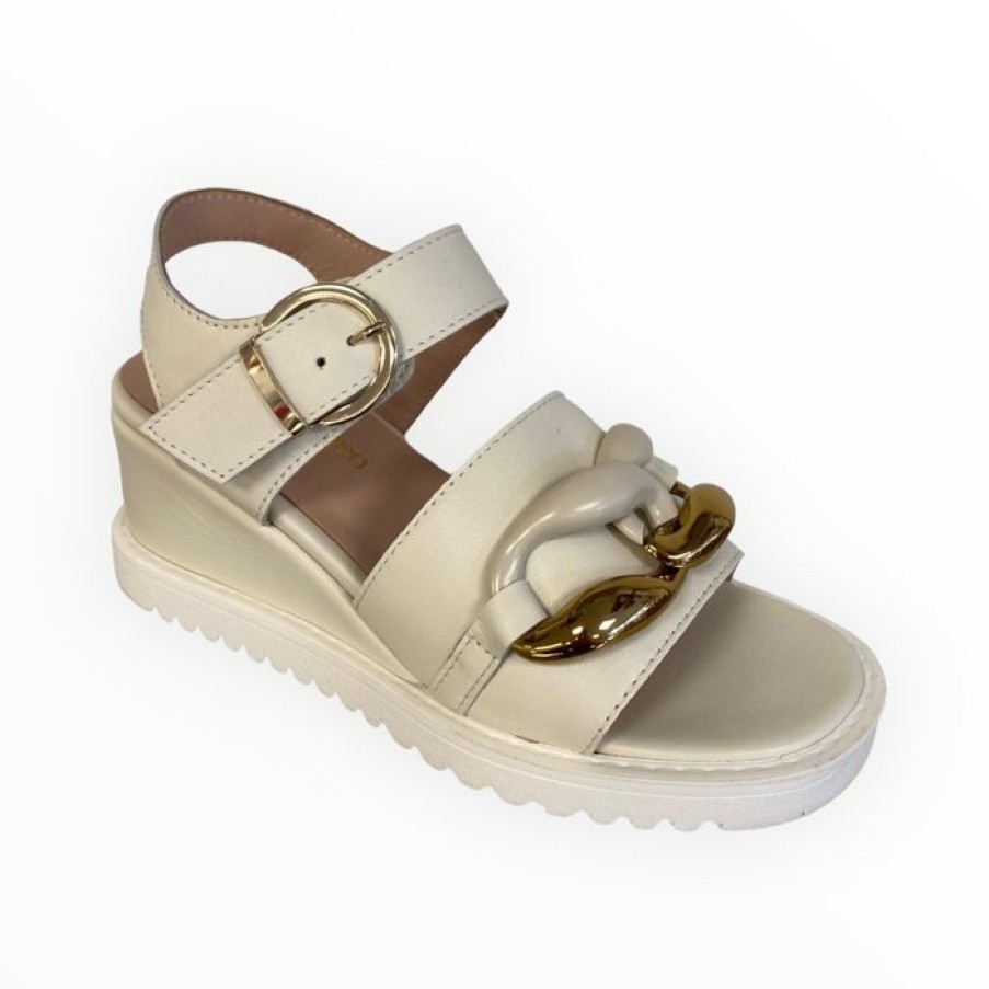 Marco Moreo Marco Moreo Cream Wedge Sandal | Sandals