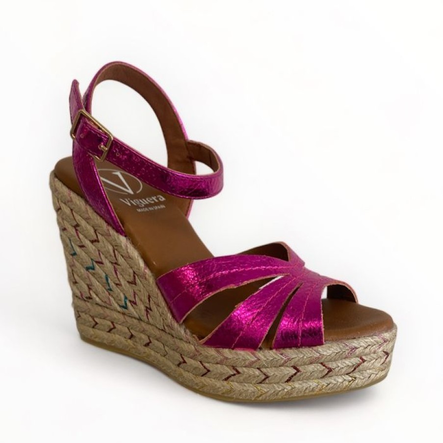 Viguera Viguera Metallic Espadrille Sandal | Wedges