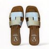 Viguera Viguera Metal Platino & Plata Slider | Sandals